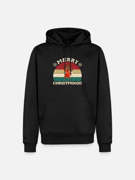 Merry Christmoose Christmas Moose Lovers - Men’s Premium Organic Hoodie - black
