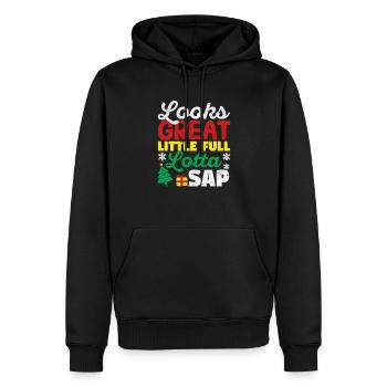 A l’air super Petit Lotta Plein SÈve Noël - Sweat à capuche Premium bio Homme - noir - Devant - Nico (187cm)