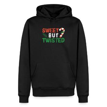 Candy Cane Drôle Noël Noël Sucré - Sweat à capuche Premium bio Homme - noir - Devant - Nico (187cm)