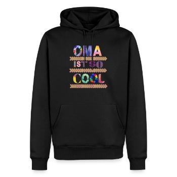 Ist so super wenn man die coolste Oma der Welt hat - Männer Premium Bio Hoodie - Schwarz - Vorne - Nico (187cm)