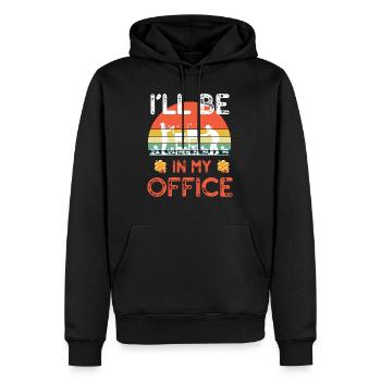 Hive i'll bee in my office gift for beekeeper - Sweat à capuche Premium bio Homme - noir - Devant - Nico (187cm)