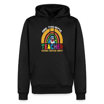 One Thankful Teacher Hispanic Heritage Month Latin - Männer Premium Bio Hoodie - Schwarz - Vorne - Nico (187cm)