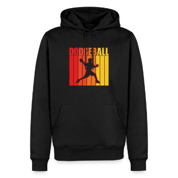 Dodgeball Player Shirt Ball Sports Retro Dodgeball - Men’s Premium Organic Hoodie - black - Front - Nico (187cm)