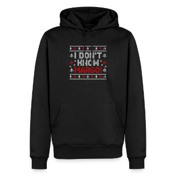 Ich weiß nicht Margo Lustige Weihnachtsferien - Männer Premium Bio Hoodie - Schwarz - Vorne - Nico (187cm)