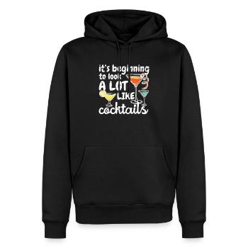 Es fängt an, sehr nach Cocktails auszusehen Lustig - Männer Premium Bio Hoodie - Schwarz - Vorne - Nico (187cm)