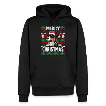 Pyjama de chien mignon - Jouet Fox Terrier Dog Lover Christ - Sweat à capuche Premium bio Homme - noir - Devant - Nico (187cm)