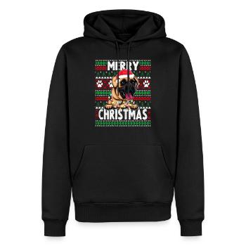 Süßer Hundepyjama - Boxer Hundeliebhaber Weihnachten - Männer Premium Bio Hoodie - Schwarz - Vorne - Nico (187cm)
