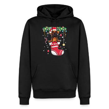 Tosa Inu Dog Lover Noël - Stock de Noël pour chien - Sweat à capuche Premium bio Homme - noir - Devant - Nico (187cm)
