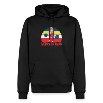 Raise Christmas Santa Claus Gym Workout Noël - Sweat à capuche Premium bio Homme - noir - Devant - Nico (187cm)