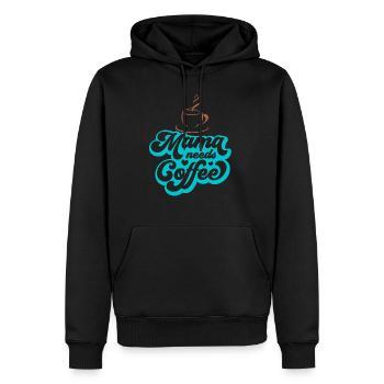 Kaffee lustiges Zitat - Männer Premium Bio Hoodie - Schwarz - Vorne - Nico (187cm)