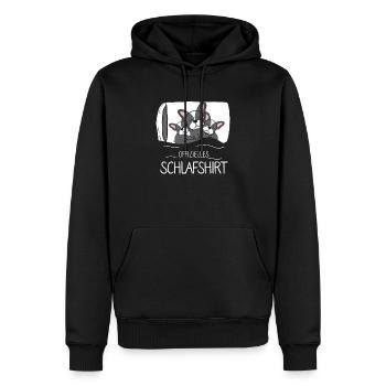 Offizielles Schlafshirt Hund - Männer Premium Bio Hoodie - Schwarz - Vorne - Nico (187cm)