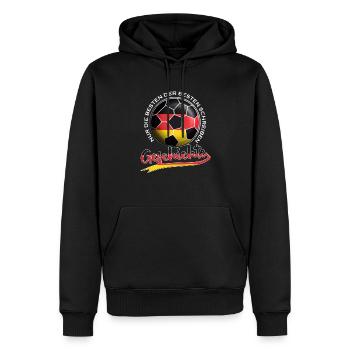 Deutscher Fußball Nur die Besten der Besten - Männer Premium Bio Hoodie - Schwarz - Vorne - Nico (187cm)