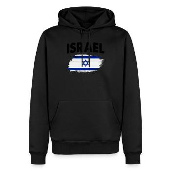 Israeli Flag Hanukkah Israel - Men’s Premium Organic Hoodie - black - Front - Nico (187cm)