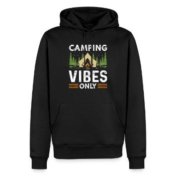 Camping vibes - Männer Premium Bio Hoodie - Schwarz - Vorne - Nico (187cm)
