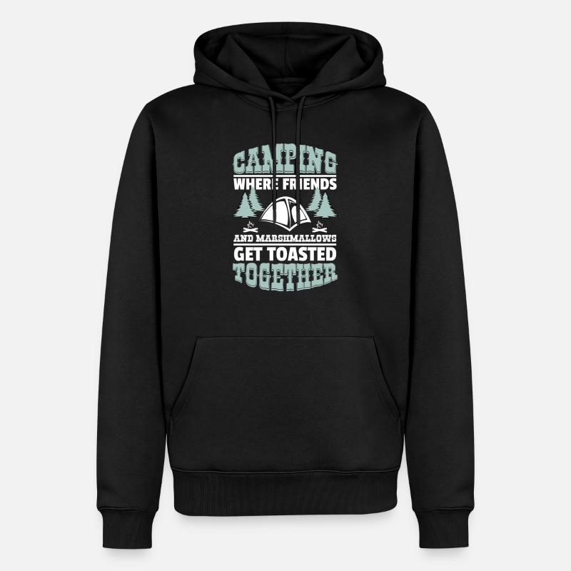 Camping - Männer Premium Bio Hoodie - Schwarz