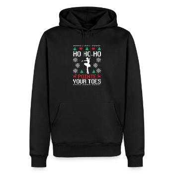 Ho Ho Ho Pointe Ihre Zehen Weihnachten Ballett - Männer Premium Bio Hoodie - Schwarz - Vorne - Nico (187cm)