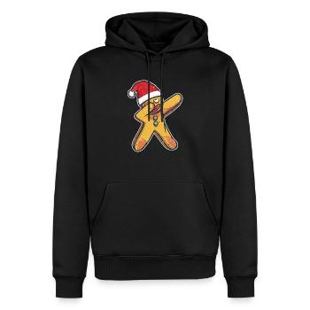 Dabs Gingerbread Man Christmas Bakery Team Xmas - Men’s Premium Organic Hoodie - black - Front - Nico (187cm)