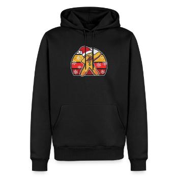 Tupfen Lebkuchenmann Weihnachtsbäckerei Team Xmas - Männer Premium Bio Hoodie - Schwarz - Vorne - Nico (187cm)