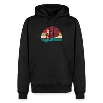 Weihnachtsmann Tricks Skateboard Weihnachten Skate - Männer Premium Bio Hoodie - Schwarz - Vorne - Nico (187cm)