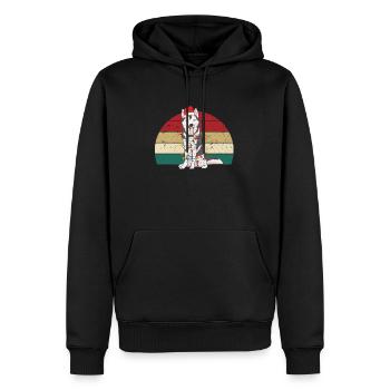 Siberian Husky Weihnachtsmütze Weihnachtsbaum - Männer Premium Bio Hoodie - Schwarz - Vorne - Nico (187cm)