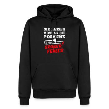 Posaune Posaunist Blasorchester Blasmusik - Männer Premium Bio Hoodie - Schwarz - Vorne - Nico (187cm)