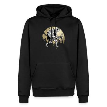 Drôle de guitariste maman jouant de la musique de guitare Hallowe - Sweat à capuche Premium bio Homme - noir - Devant - Nico (187cm)