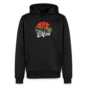 ja Vintage Jamaica Reggae Jamaican Urlaub - Männer Premium Bio Hoodie - Schwarz - Vorne - Nico (187cm)