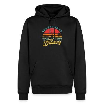 You Had Me At Day Drinking Funny Retro Beach Funny - Männer Premium Bio Hoodie - Schwarz - Vorne - Nico (187cm)
