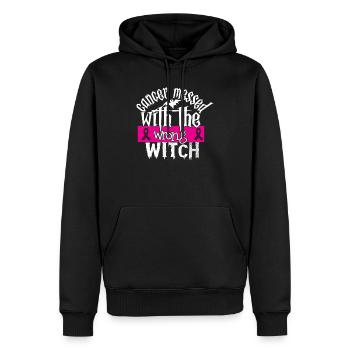 Campagne de lutte contre le cancer du sein - Sweat à capuche Premium bio Homme - noir - Devant - Nico (187cm)