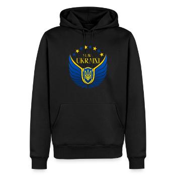 Ukraine flügel Ruhm Ehre Sieg - Männer Premium Bio Hoodie - Schwarz - Vorne - Nico (187cm)