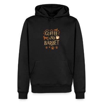 Coffee and Barbet - Men’s Premium Organic Hoodie - black - Front - Nico (187cm)