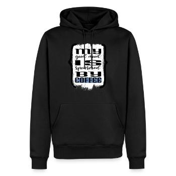 birthday present birthday present idea coffeebean - Männer Premium Bio Hoodie - Schwarz - Vorne - Nico (187cm)