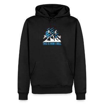 This Is How I Roll, Lustig Schneemobil - Männer Premium Bio Hoodie - Schwarz - Vorne - Nico (187cm)