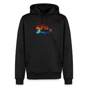 Bateau de feu Pêcheur Flamme Bateau pêcheur Pêcheur - Sweat à capuche Premium bio Homme - noir - Devant - Nico (187cm)