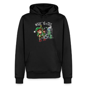 Humour de Noël - Hommes Femmes Drôle Noël 2022 - Sweat à capuche Premium bio Homme - noir - Devant - Nico (187cm)