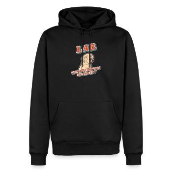 70% Hyperactif 30% Sleepy Golden Labrador - Sweat à capuche Premium bio Homme - noir - Devant - Nico (187cm)