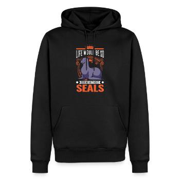 La vie serait si ennuyeuse sans Seal Sea Lion Seal - Sweat à capuche Premium bio Homme - noir - Devant - Nico (187cm)