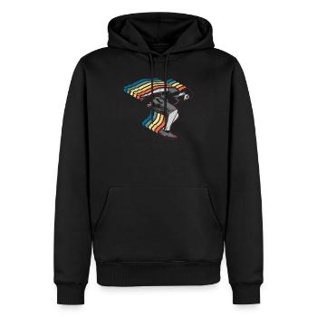 Parkour Free Running Traceur Retro - Männer Premium Bio Hoodie - Schwarz - Vorne - Nico (187cm)