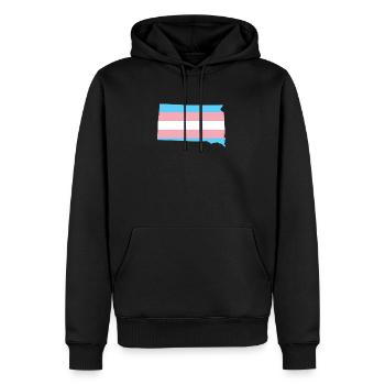 Trans Flag South Dakota LGBT Pride Support - Men’s Premium Organic Hoodie - black - Front - Nico (187cm)