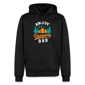 Retro Cooler Camping Papa Outdoor Zelten Lustig - Männer Premium Bio Hoodie - Schwarz - Vorne - Nico (187cm)