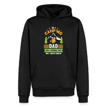 Retro Cooler Camping Papa Outdoor Zelten Lustig - Männer Premium Bio Hoodie - Schwarz - Vorne - Nico (187cm)