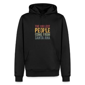 Coolest people come from Santa Ana - Männer Premium Bio Hoodie - Schwarz - Vorne - Nico (187cm)