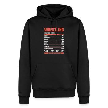 Lutte Nutrition Facts Drôle Lutteur Fan - Sweat à capuche Premium bio Homme - noir - Devant - Nico (187cm)