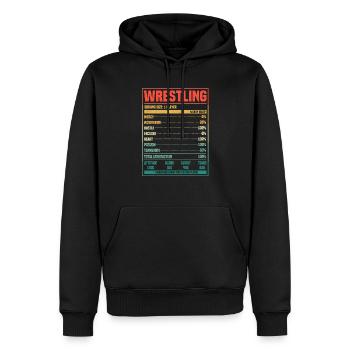 Lutte Nutrition Facts Drôle Lutteur Fan - Sweat à capuche Premium bio Homme - noir - Devant - Nico (187cm)