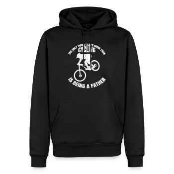 cyclisme vélo cyclisme VTT tour à vélo - Sweat à capuche Premium bio Homme - noir - Devant - Nico (187cm)
