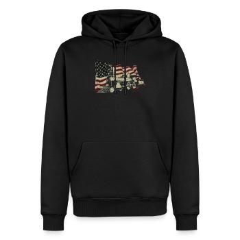 Steam Train Driver Trainspotting - Männer Premium Bio Hoodie - Schwarz - Vorne - Nico (187cm)