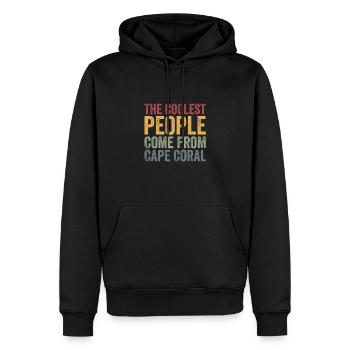 Les gens les plus cool viennent de Cape Coral - Sweat à capuche Premium bio Homme - noir - Devant - Nico (187cm)