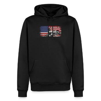 Steam Train Driver Trainspotting - Männer Premium Bio Hoodie - Schwarz - Vorne - Nico (187cm)
