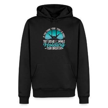Natation Nageurs Natation Pratique sportive - Sweat à capuche Premium bio Homme - noir - Devant - Nico (187cm)