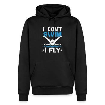 Schwimmer Schwimmen Schmetterling Wassersport Ich - Männer Premium Bio Hoodie - Schwarz - Vorne - Nico (187cm)
